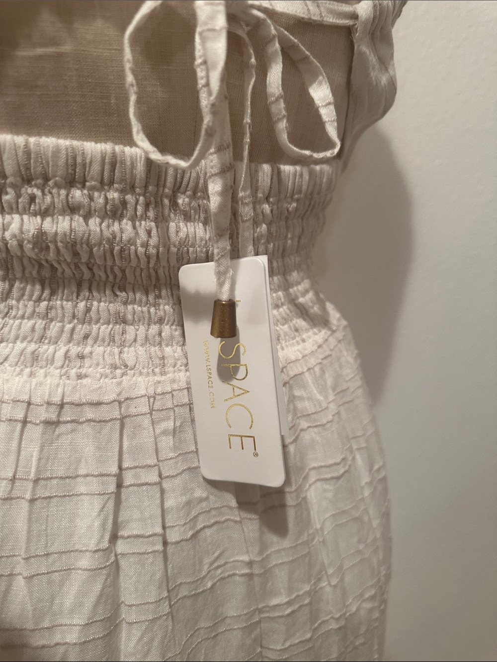 L*space Cream Maxi Tie-Front Sundress - Picture 7 of 11